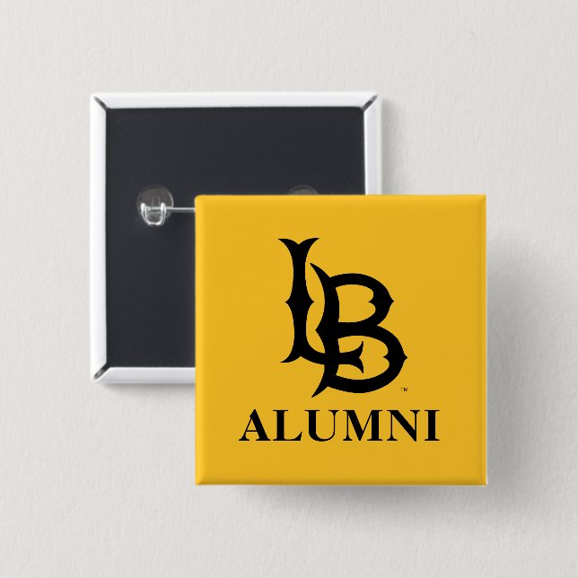 Long Beach Staat Alumni Button (Vorne & Hinten)