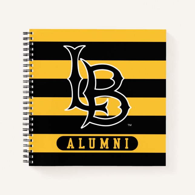Long Beach Staat Alumni Streifen Notizbuch (Vorderseite)