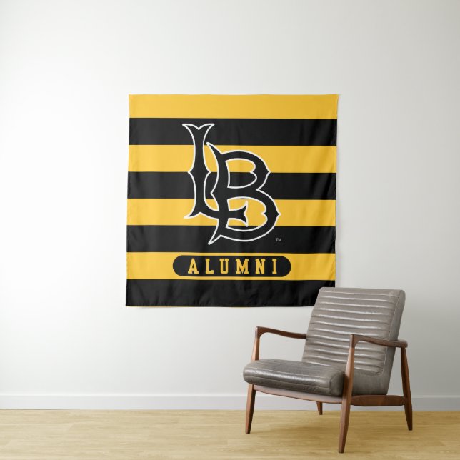 Long Beach Staat Alumni Streifen Wandteppich (Beispiel)