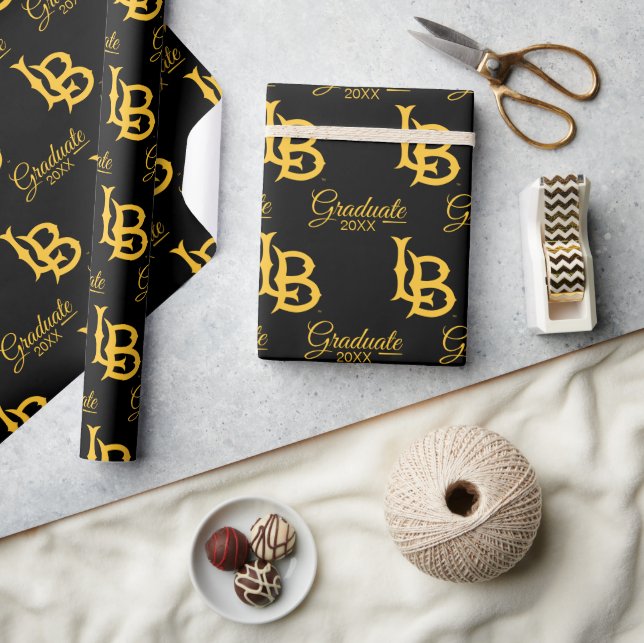 Long Beach Staat Logo Abschluss Geschenkpapier (Kunsthandwerk)