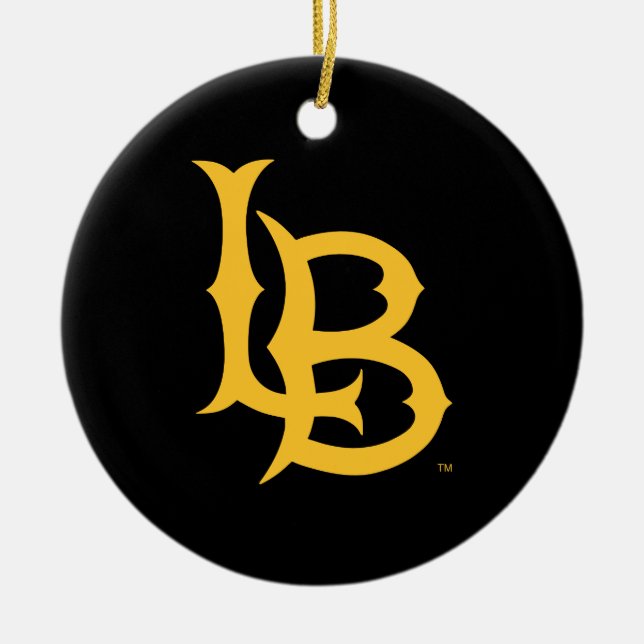 Long Beach Staat Logo Keramik Ornament (Vorne)