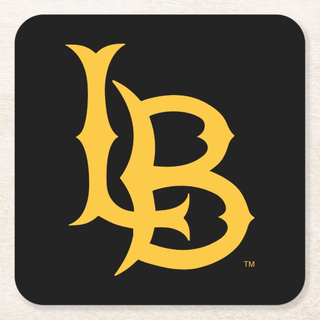 Long Beach Staat Logo Rechteckiger Pappuntersetzer (Vorderseite)