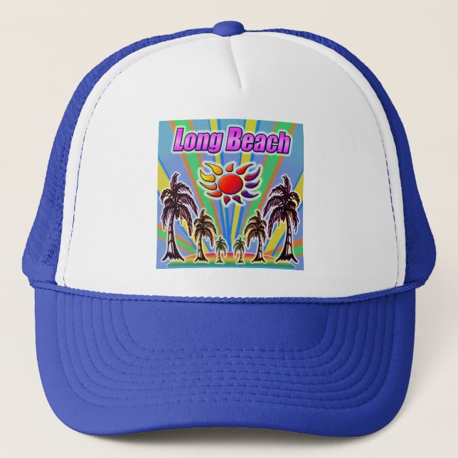 Long Beach Summer Liebe Truckerkappe (Vorderseite)