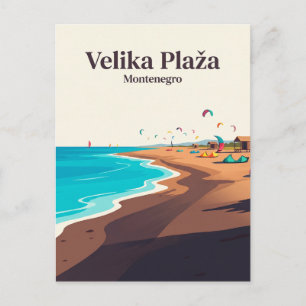 Long Beach (Velika Plaža) Montenegro Postkarte