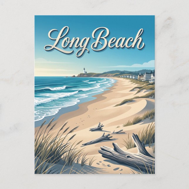 Long Beach, Washington Postkarte (Vorderseite)