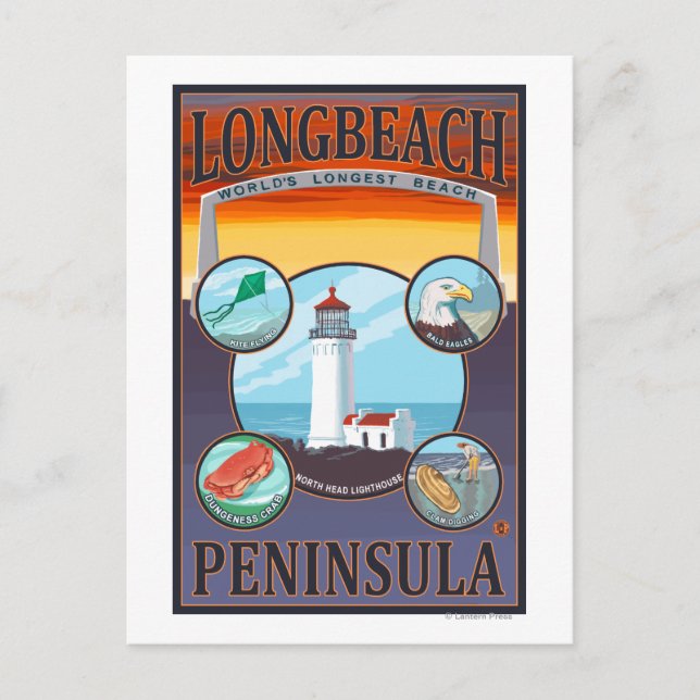 Long Beach, WashingtonTravel Postkarte (Vorderseite)