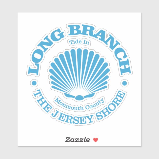 Long Branch (Muschel) Aufkleber (Blatt)