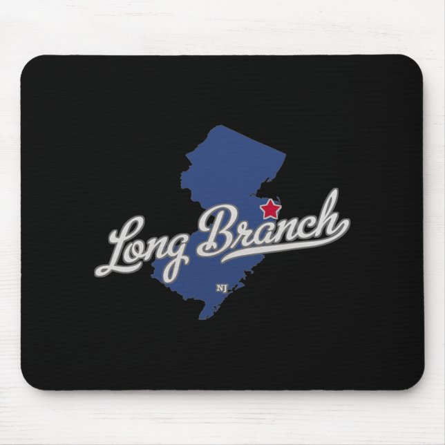 Long Branch New Jersey Nj Map  Mousepad (Vorne)