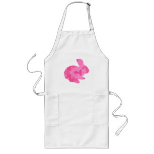 Long Camouflage rose Silhouette Lapin de Pâques tablier