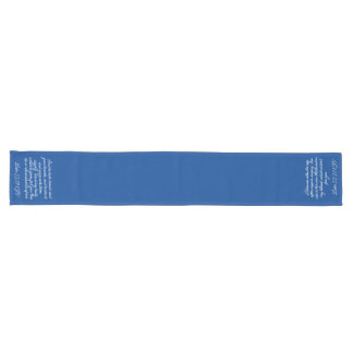 Long Chemin de table de communion bleu Luc 22:19-20 KJV