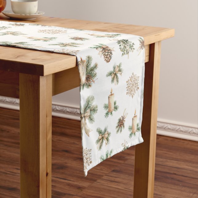 Long Chemin de table de Noël rustique (In Situ)