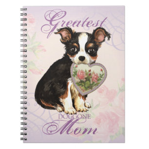 Long Coat Chihuahua Herz Mama Notizblock