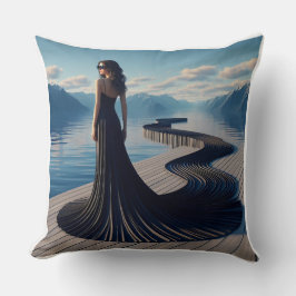 Long Cool Woman in the Black Dress Pillow Kissen