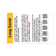 Long Covid Info Papier Aufkleber