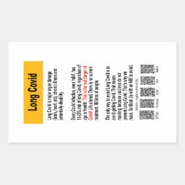 Long Covid Info Papier Aufkleber
