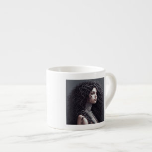 Long Curly Hair Espresso Tasse