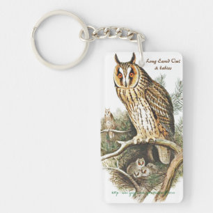 "Long Eared & Great Horned Owls" Schlüsselanhänger