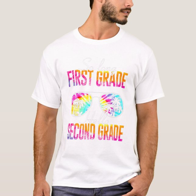 Long First Grade Hello Second T-Shirt (Vorderseite)