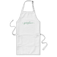 Green Nom de script personnalisé tablier adulte