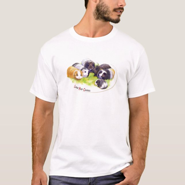 Long Hair Cavies T-Shirt (Vorderseite)
