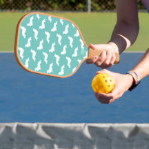 Long Hair Dackel Love Pickleball Aquamarin