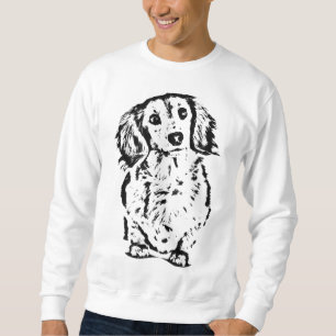 Long Hair Dackel Lover Geschenk Dackel Mama Vater  Sweatshirt