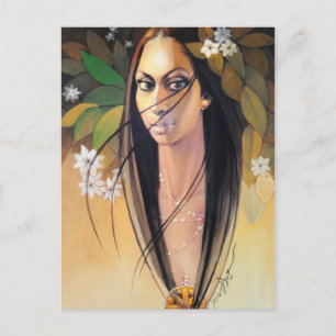 Long Hair Girl Postkarte