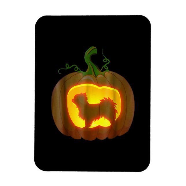 Long Haired Chihuahua Halloween Magnet (Vertikal)