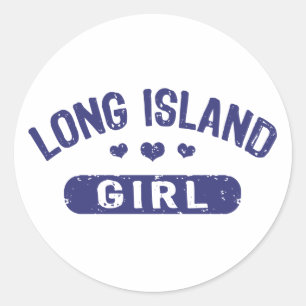 Long Island Girl Runder Aufkleber