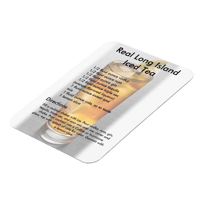 Long Island Iced Tee Drink Rezept Magnet (Linke Seite)
