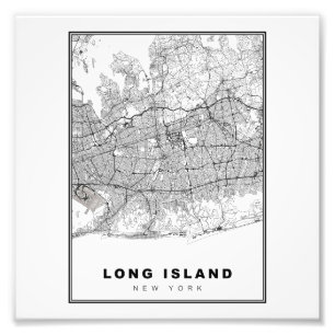 Long Island Karte Fotodruck