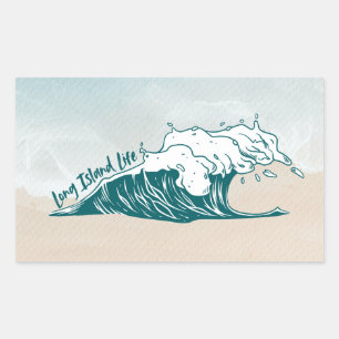 Long Island Life Wave Beach Aufkleber