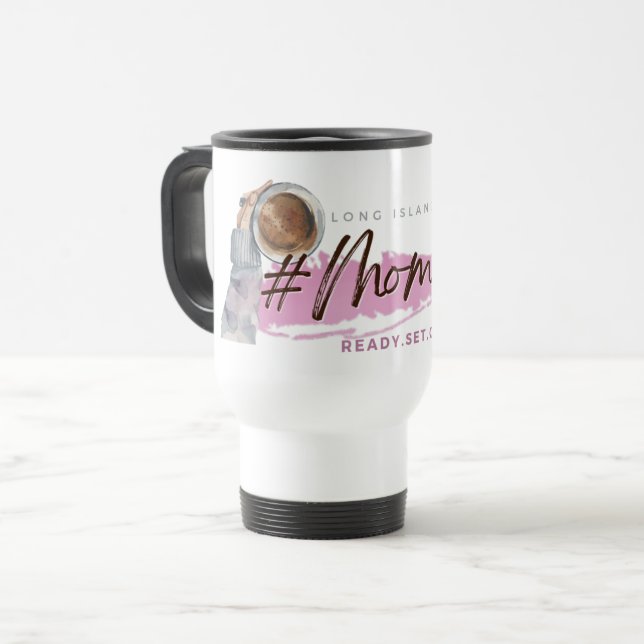 Long Island Maman Vie Thermique Voyage Mug (Devant gauche)