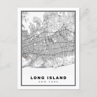 Long Island Map Postkarte