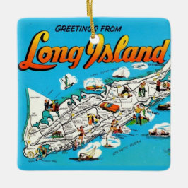  Long Island, NY Greeting Keramikornament