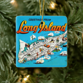 Long Island, NY Gruß Keramikornament