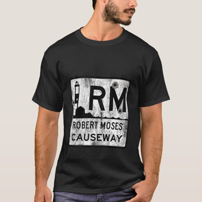 Long Island Ny Robert Moses Causeway Distressed St T-Shirt (Vorderseite)