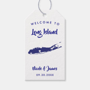Long Island NY Wedding Welcome Bag Tags, Karte Geschenkanhänger