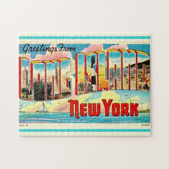 Long Island Retro 11x14 Puzzle (Horizontal)