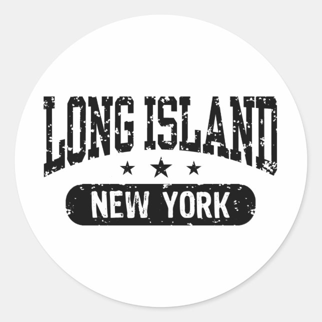 Long Island Runder Aufkleber (Vorderseite)