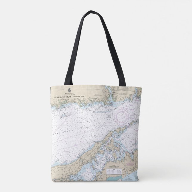 Long Island Sound Eastern Part Nautic Chart Tasche (Rückseite)