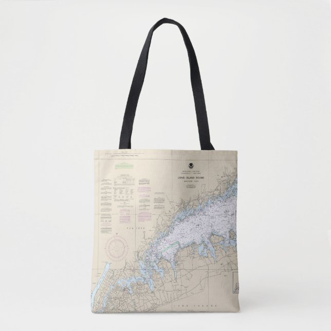 Long Island Sound Western Teil Nautic Chart Tasche (Vorderseite)