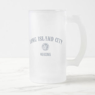 Long Island-Stadt Mattglas Bierglas