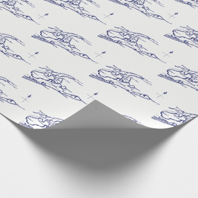 Long Island The Hamptons Karte VC Geschenkpapier (Ecke)