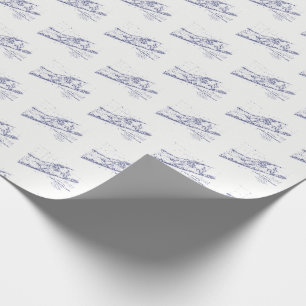 Long Island The Hamptons Map Geschenkpapier