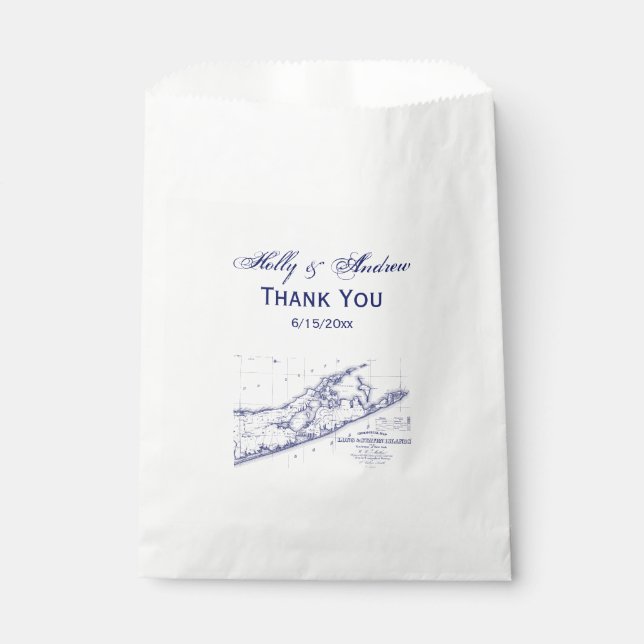 Long Island The Hamptons Map Geschenktütchen (Vorderseite)