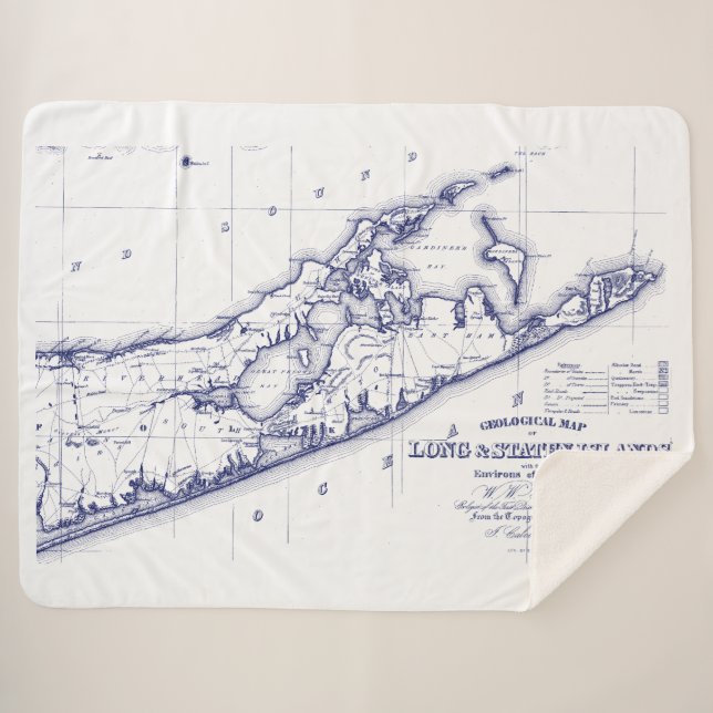 Long Island The Hamptons Map Sherpadecke (Vorderseite (Horizontal))