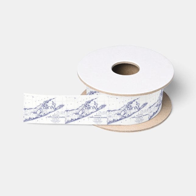 Long Island The Hamptons Map VC Satinband (Spule)