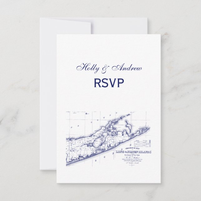 Long Island The Hamptons Map VC UAWG RSVP Karte (Vorderseite)