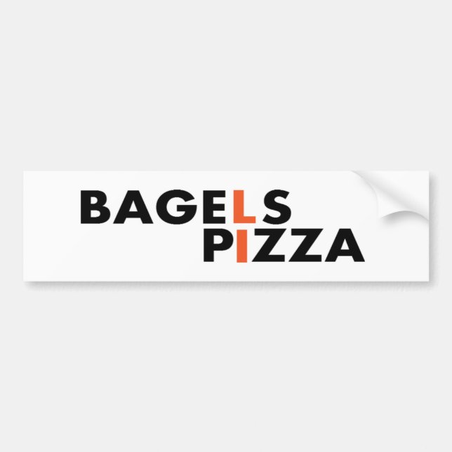 Long Islandpizza und -bagel sind das Beste Autoaufkleber (Vorne)